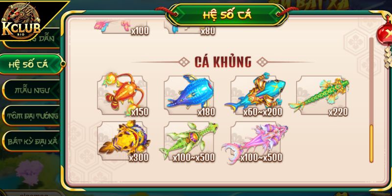 Quái vật biển và boss khủng