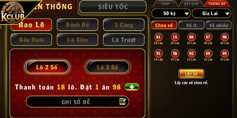 Cách ghi lô đề miền Trung ứng dụng bảng thống kê